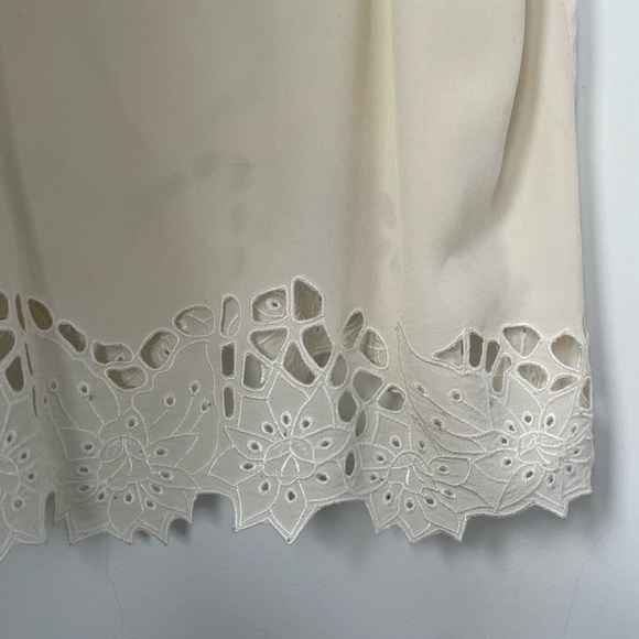 Joie White Silk Cutout Top Size Small - Picture 4 of 5